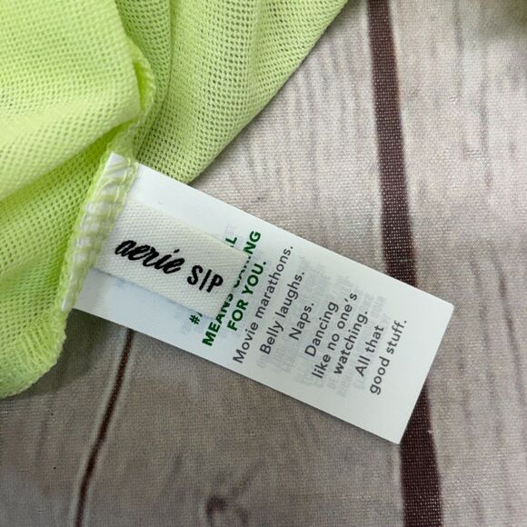NWT Aerie Women Long Sleeve Sheer Mesh Crop Top Shirt Tee Size Small M290 -13 - Picture 6 of 15